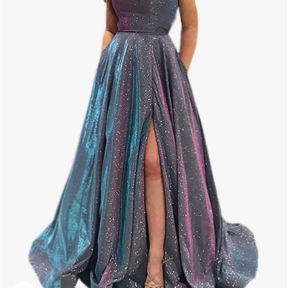 iridescent prom dress